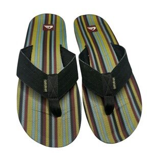 Quiksilver Multicolor Striped Flip-Flops